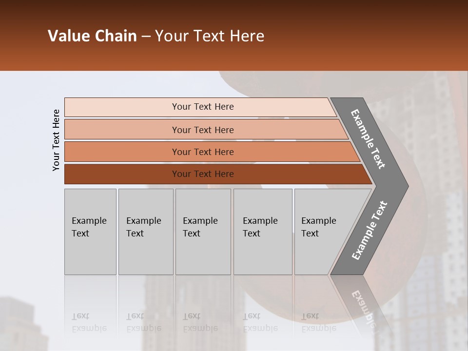 A Rusted Chain With A Building In The Background PowerPoint Template