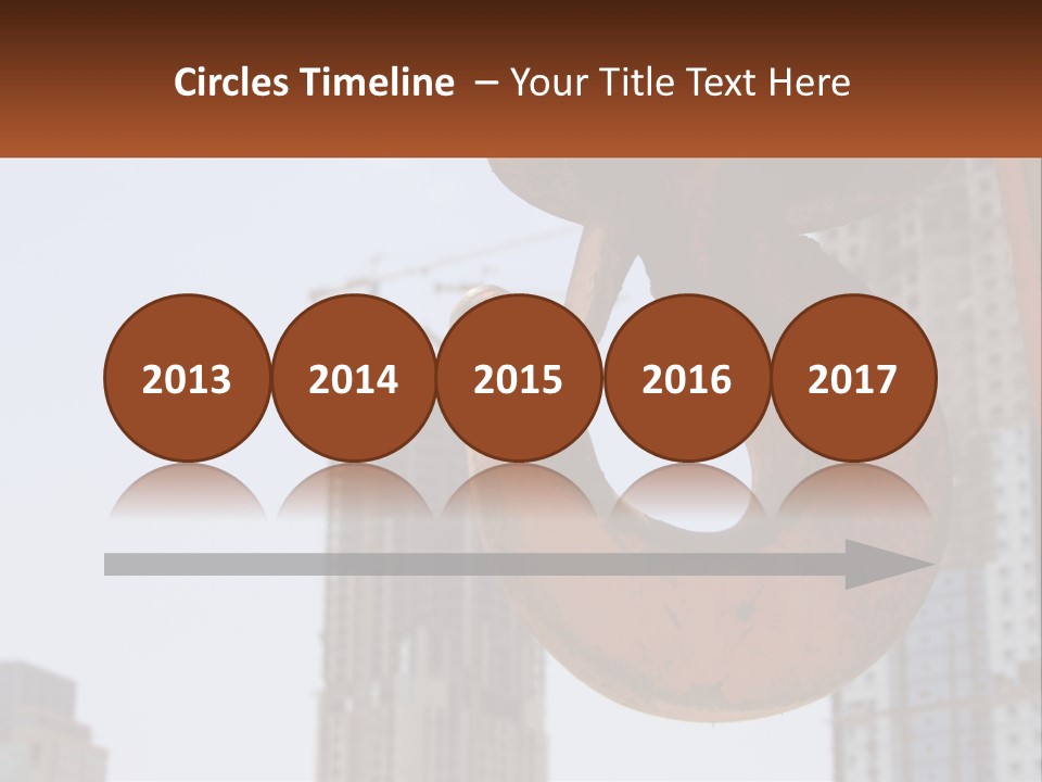 A Rusted Chain With A Building In The Background PowerPoint Template
