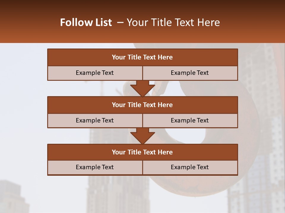 A Rusted Chain With A Building In The Background PowerPoint Template