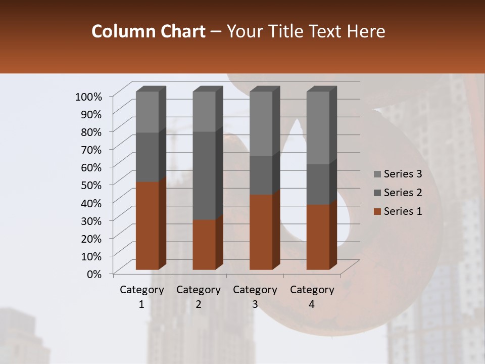 A Rusted Chain With A Building In The Background PowerPoint Template