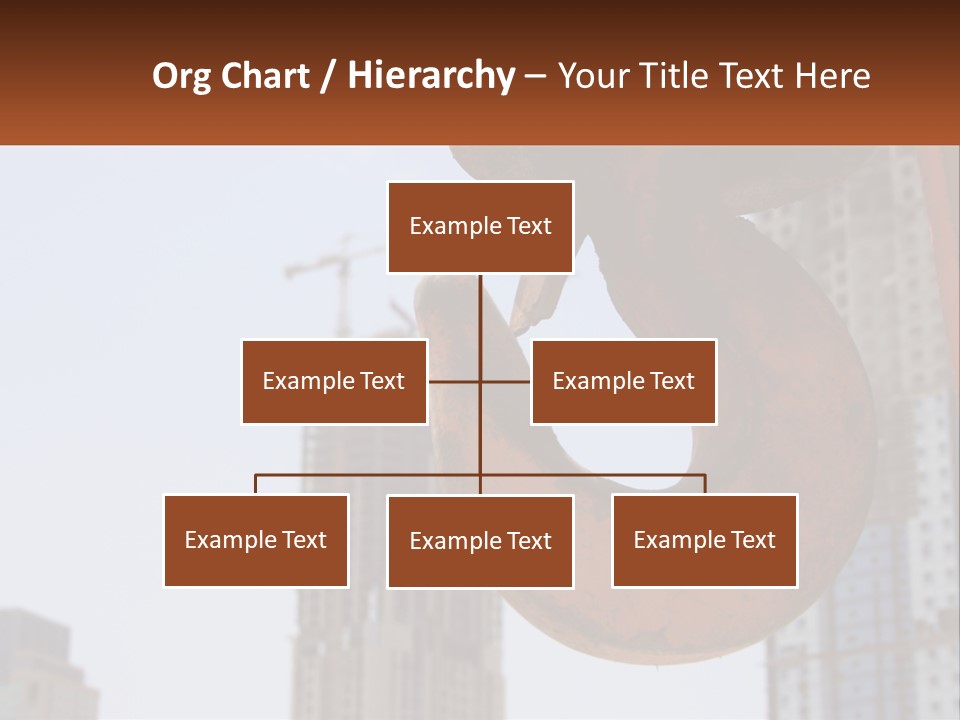 A Rusted Chain With A Building In The Background PowerPoint Template