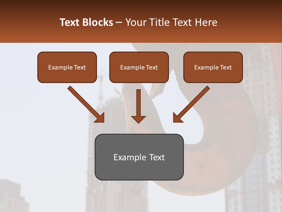 A Rusted Chain With A Building In The Background PowerPoint Template