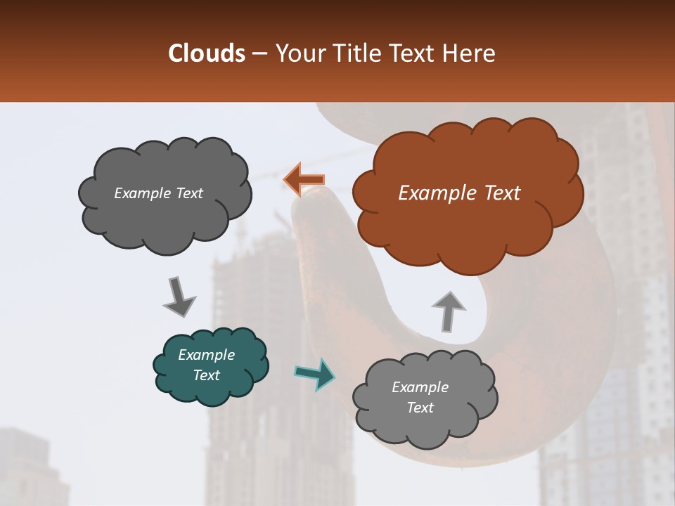 A Rusted Chain With A Building In The Background PowerPoint Template