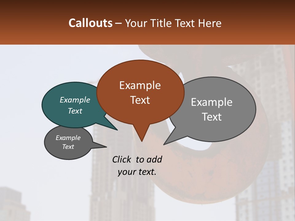 A Rusted Chain With A Building In The Background PowerPoint Template