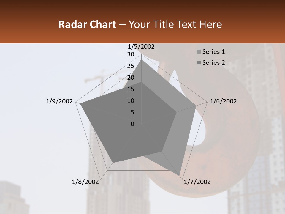 A Rusted Chain With A Building In The Background PowerPoint Template