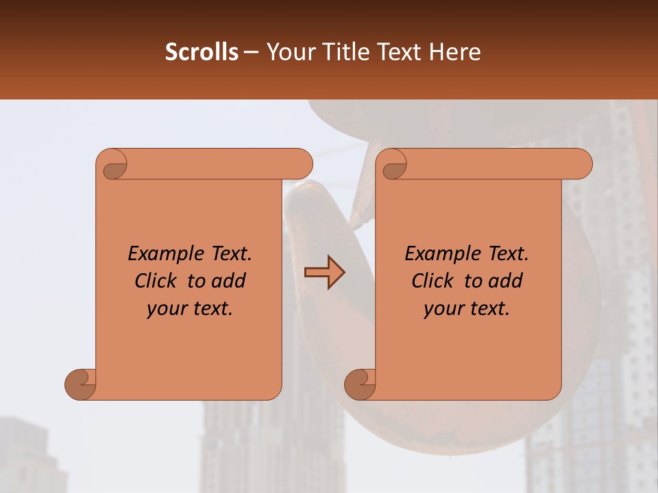A Rusted Chain With A Building In The Background PowerPoint Template