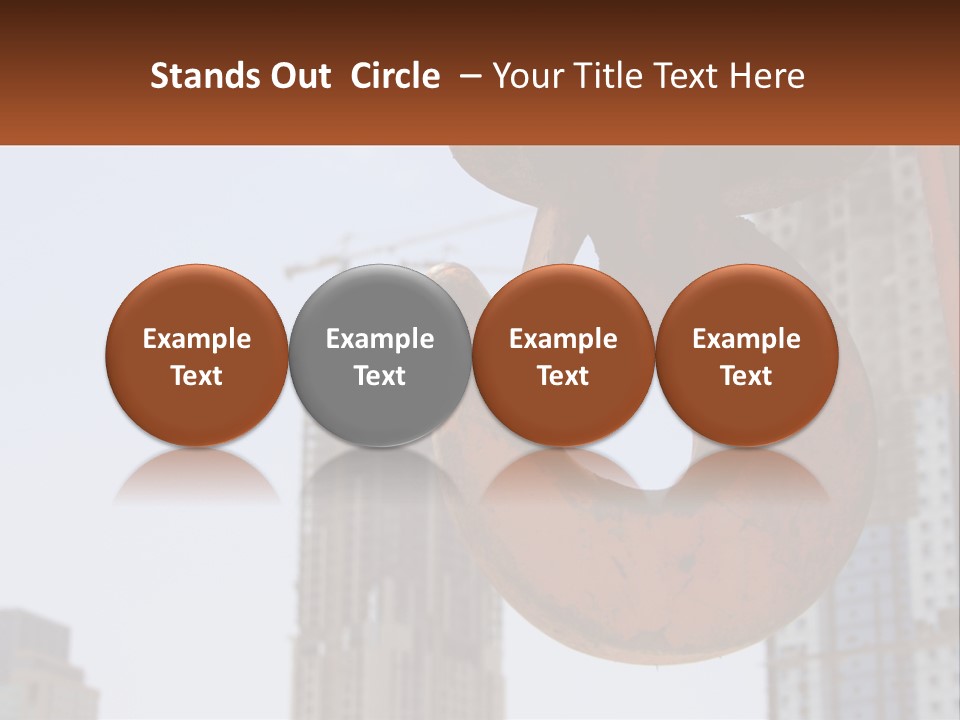 A Rusted Chain With A Building In The Background PowerPoint Template