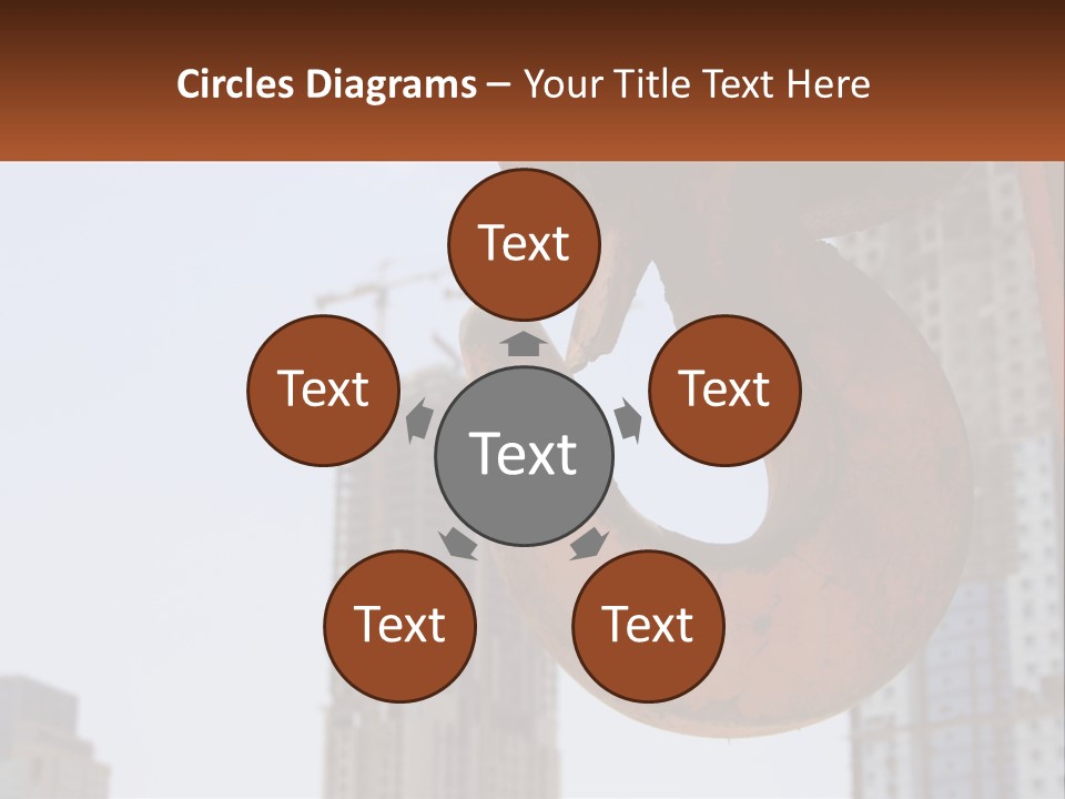 A Rusted Chain With A Building In The Background PowerPoint Template