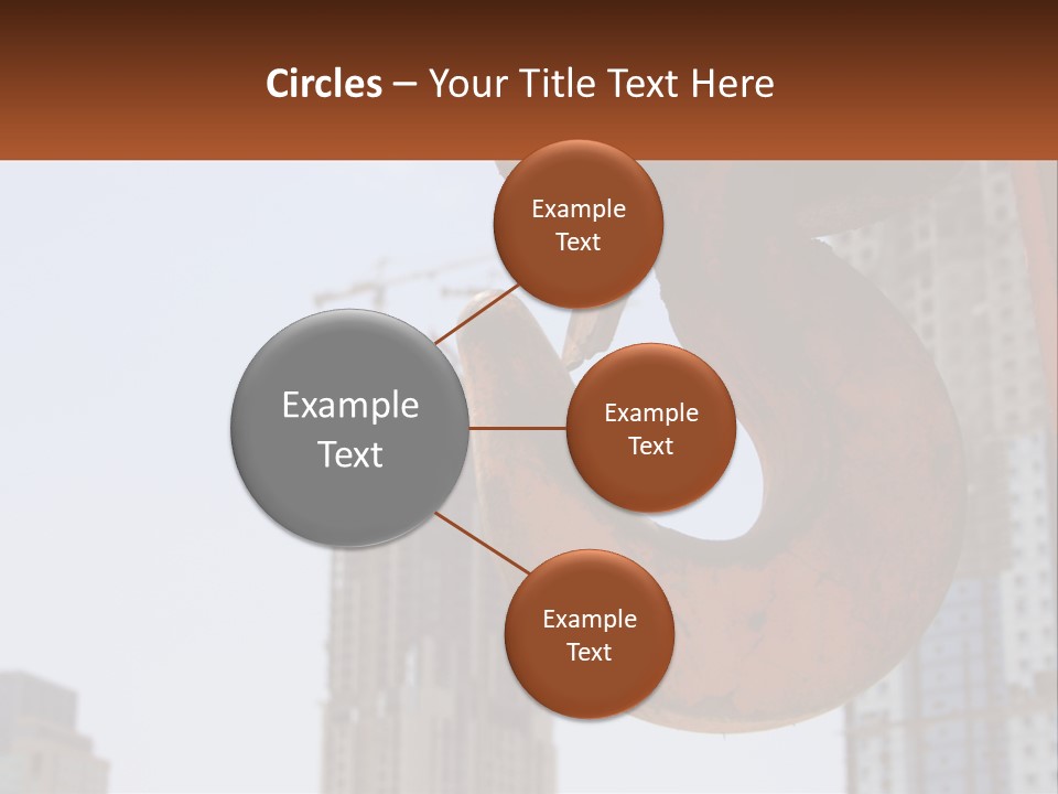 A Rusted Chain With A Building In The Background PowerPoint Template