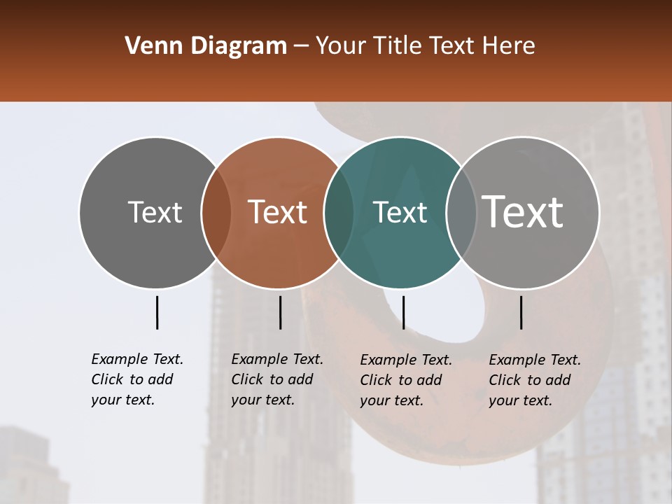 A Rusted Chain With A Building In The Background PowerPoint Template