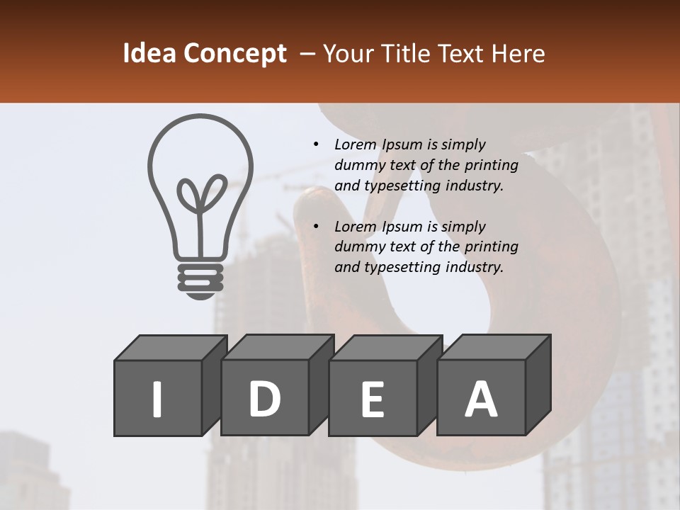 A Rusted Chain With A Building In The Background PowerPoint Template