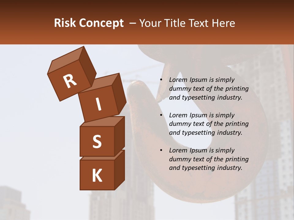 A Rusted Chain With A Building In The Background PowerPoint Template