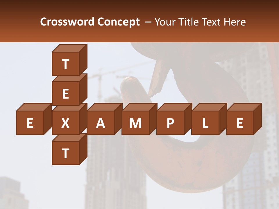 A Rusted Chain With A Building In The Background PowerPoint Template