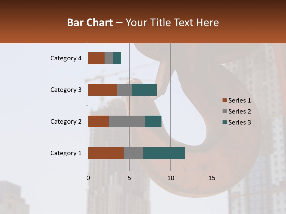 A Rusted Chain With A Building In The Background PowerPoint Template