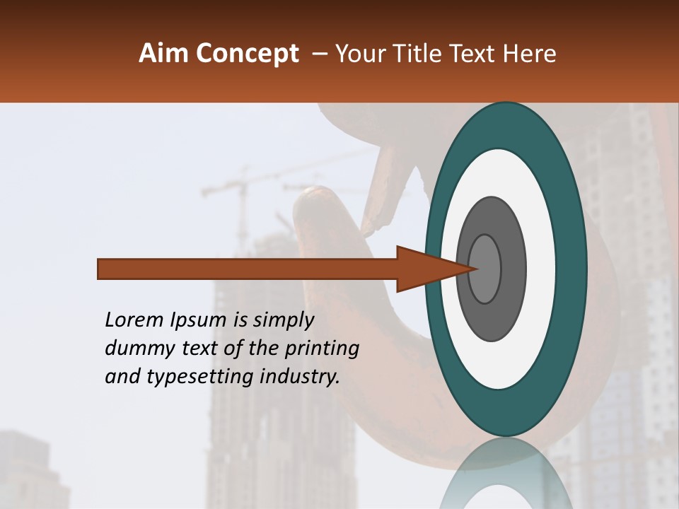 A Rusted Chain With A Building In The Background PowerPoint Template