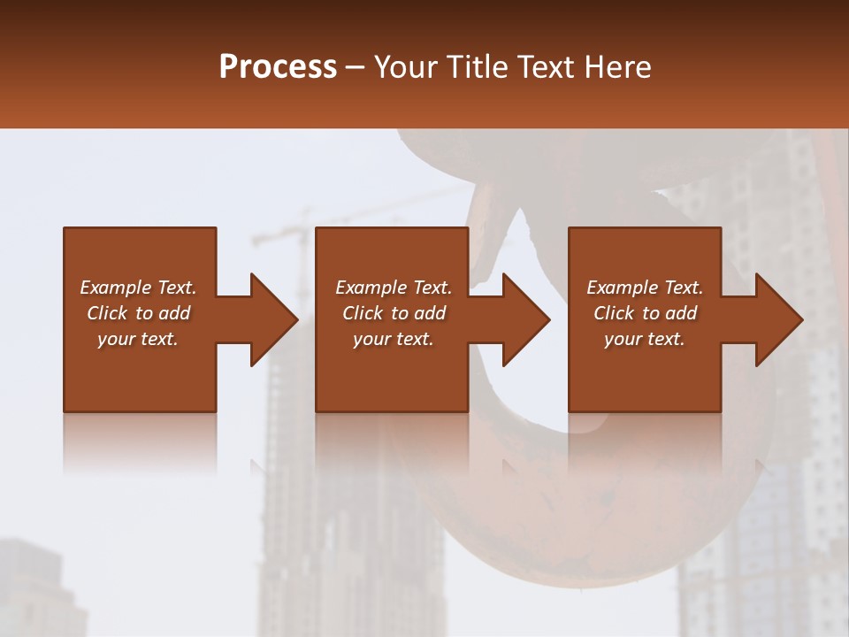 A Rusted Chain With A Building In The Background PowerPoint Template
