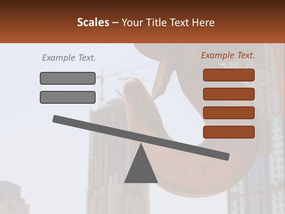A Rusted Chain With A Building In The Background PowerPoint Template