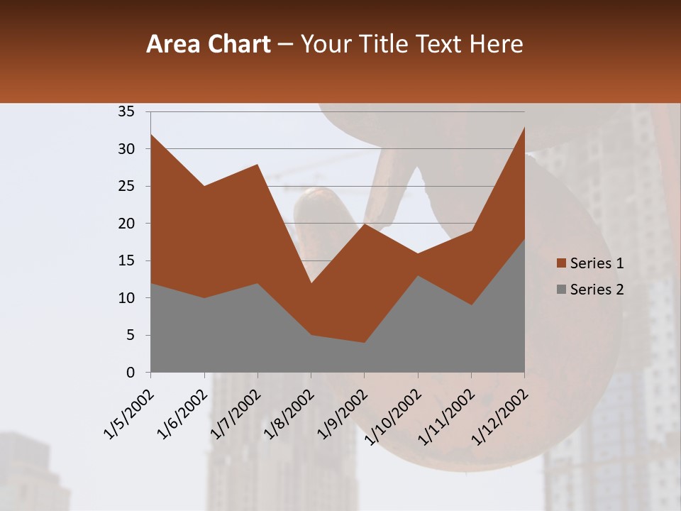 A Rusted Chain With A Building In The Background PowerPoint Template