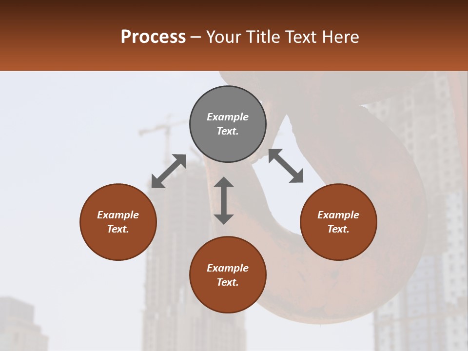 A Rusted Chain With A Building In The Background PowerPoint Template