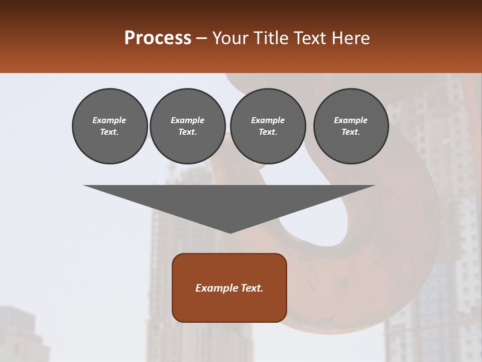A Rusted Chain With A Building In The Background PowerPoint Template
