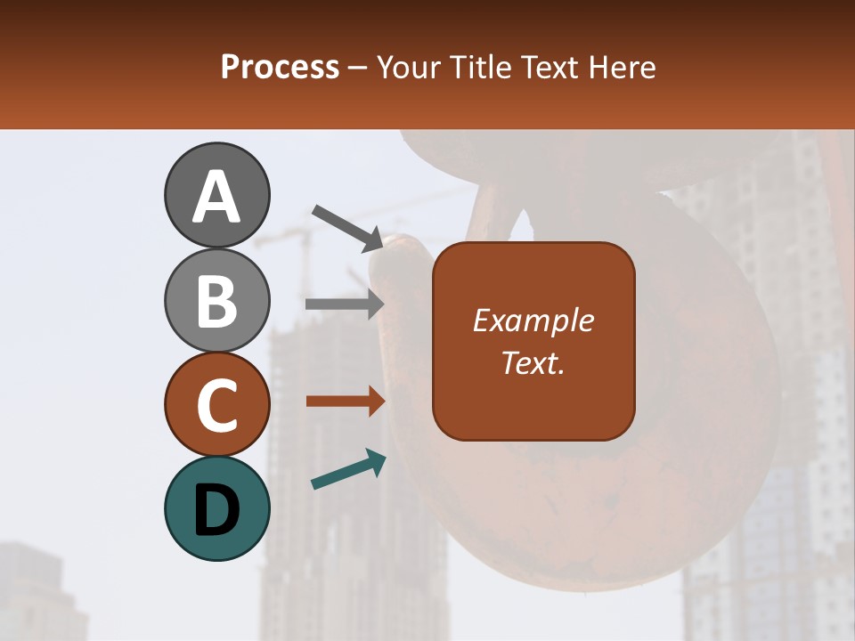 A Rusted Chain With A Building In The Background PowerPoint Template