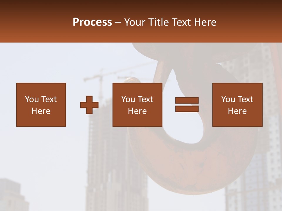 A Rusted Chain With A Building In The Background PowerPoint Template