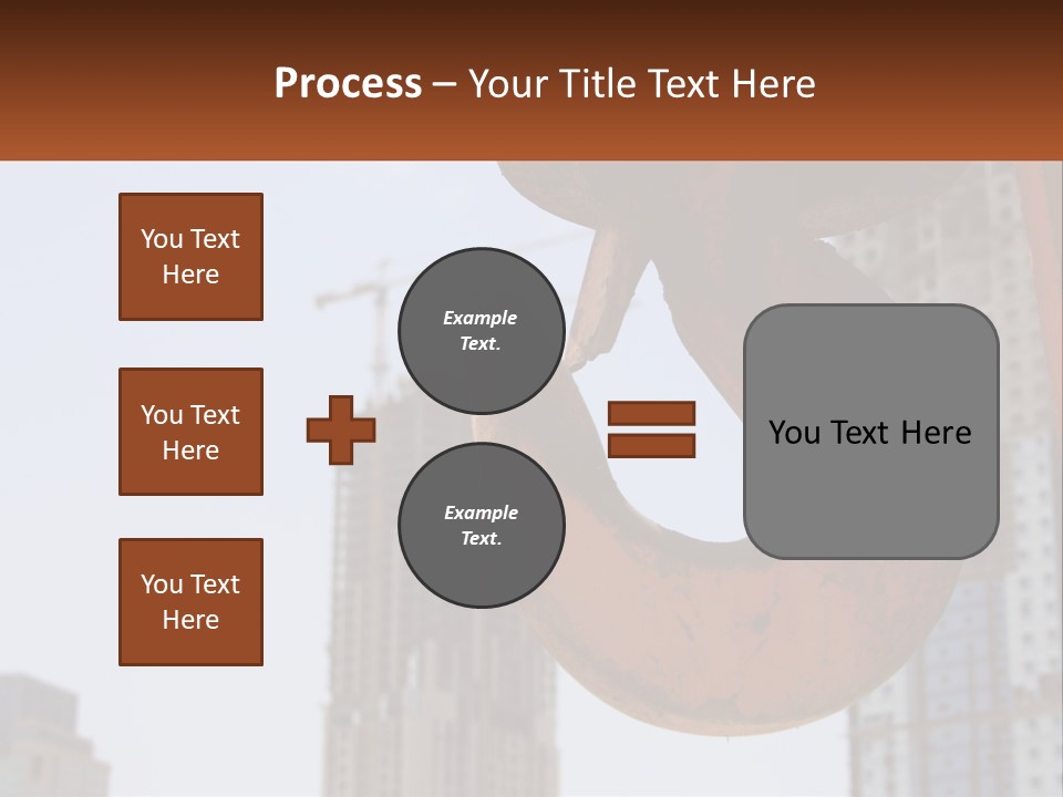 A Rusted Chain With A Building In The Background PowerPoint Template