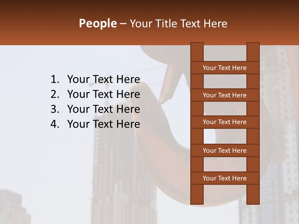 A Rusted Chain With A Building In The Background PowerPoint Template