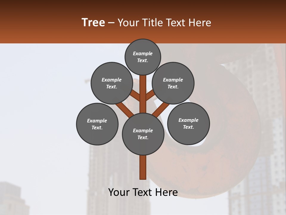 A Rusted Chain With A Building In The Background PowerPoint Template