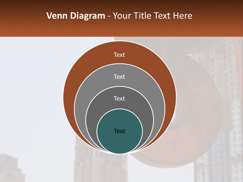 A Rusted Chain With A Building In The Background PowerPoint Template