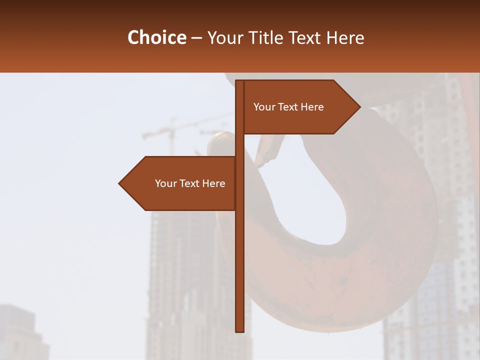 A Rusted Chain With A Building In The Background PowerPoint Template
