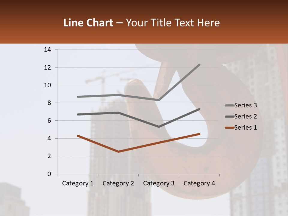 A Rusted Chain With A Building In The Background PowerPoint Template