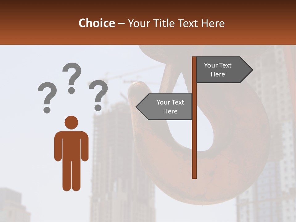 A Rusted Chain With A Building In The Background PowerPoint Template