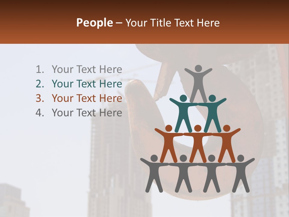 A Rusted Chain With A Building In The Background PowerPoint Template