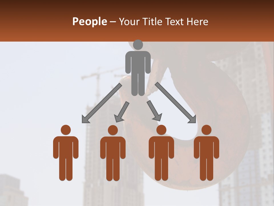 A Rusted Chain With A Building In The Background PowerPoint Template