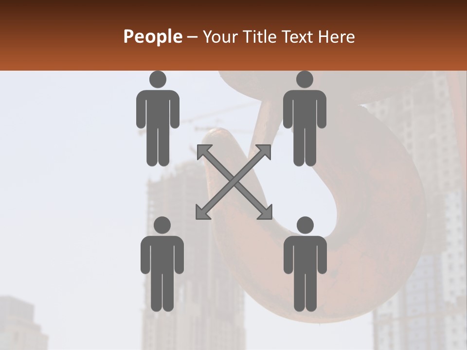 A Rusted Chain With A Building In The Background PowerPoint Template