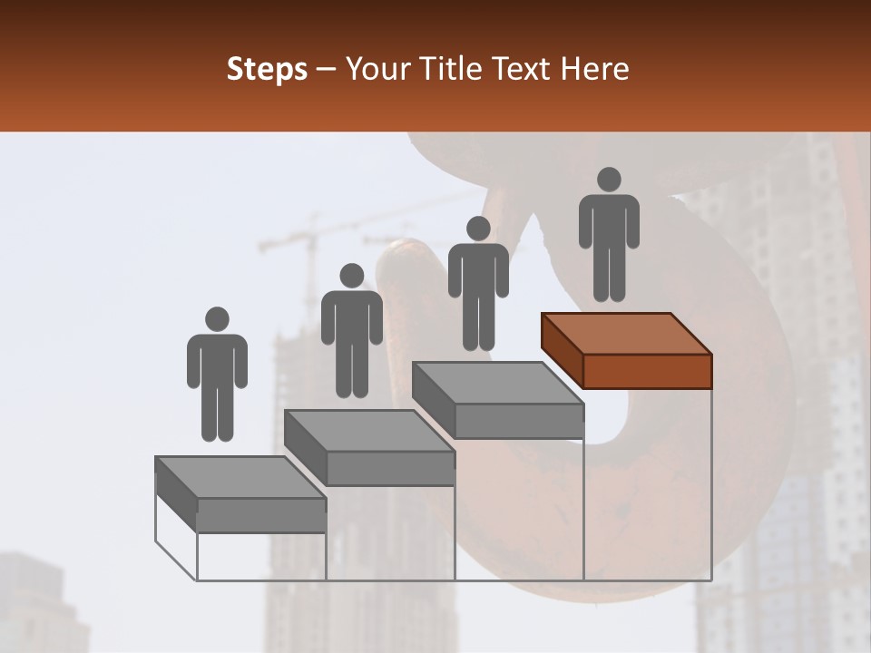 A Rusted Chain With A Building In The Background PowerPoint Template