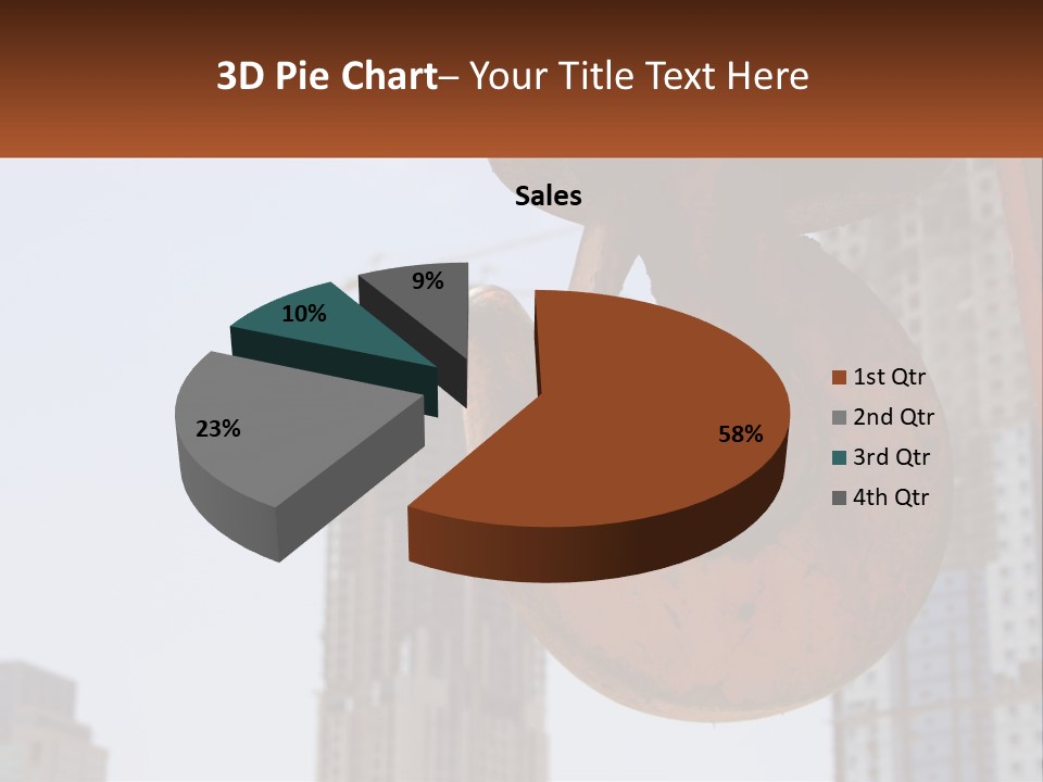 A Rusted Chain With A Building In The Background PowerPoint Template