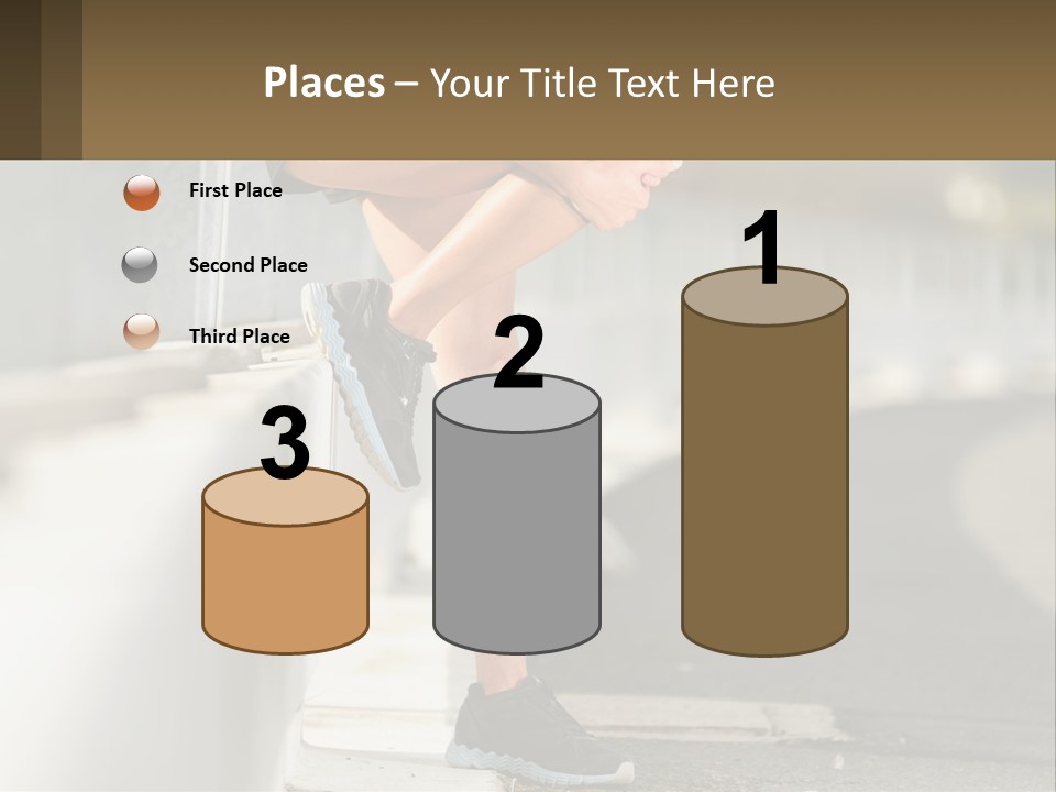 A Person Sitting On A Wall With Their Legs Crossed PowerPoint Template