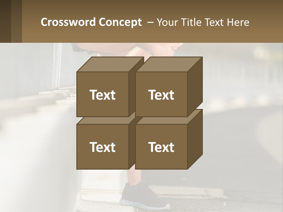 A Person Sitting On A Wall With Their Legs Crossed PowerPoint Template