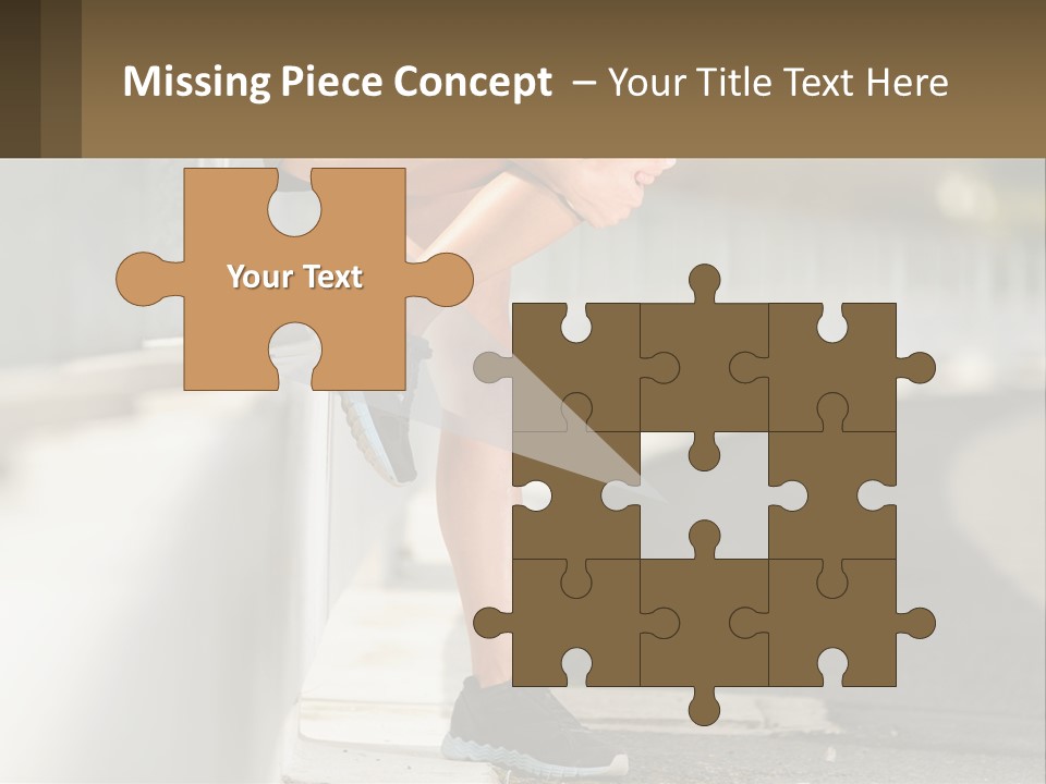 A Person Sitting On A Wall With Their Legs Crossed PowerPoint Template