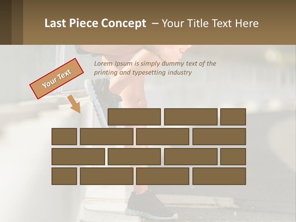A Person Sitting On A Wall With Their Legs Crossed PowerPoint Template