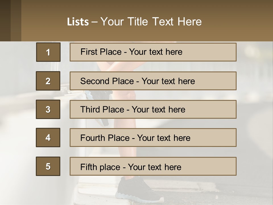 A Person Sitting On A Wall With Their Legs Crossed PowerPoint Template