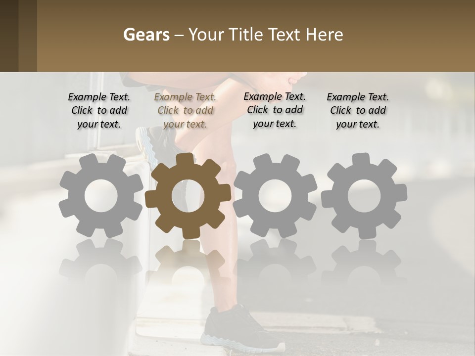 A Person Sitting On A Wall With Their Legs Crossed PowerPoint Template