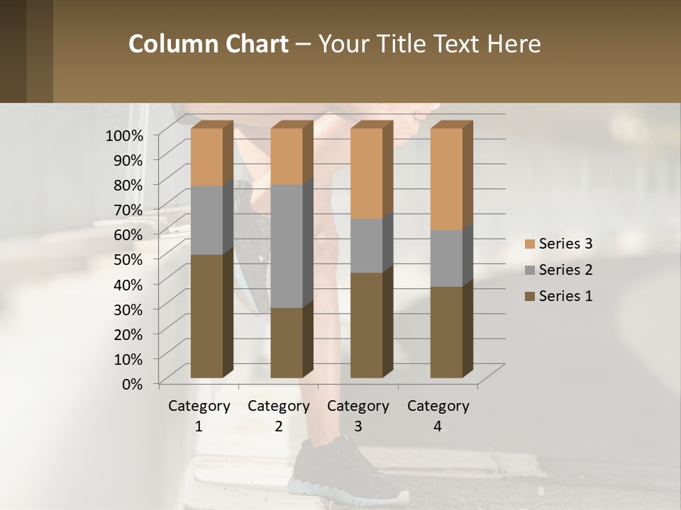 A Person Sitting On A Wall With Their Legs Crossed PowerPoint Template