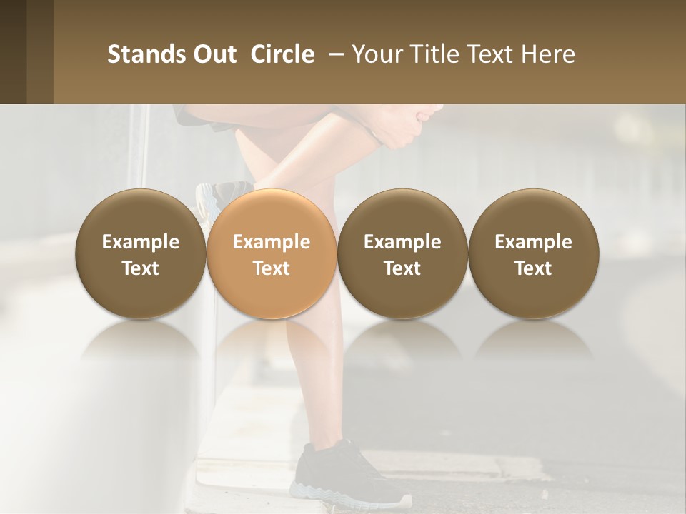 A Person Sitting On A Wall With Their Legs Crossed PowerPoint Template