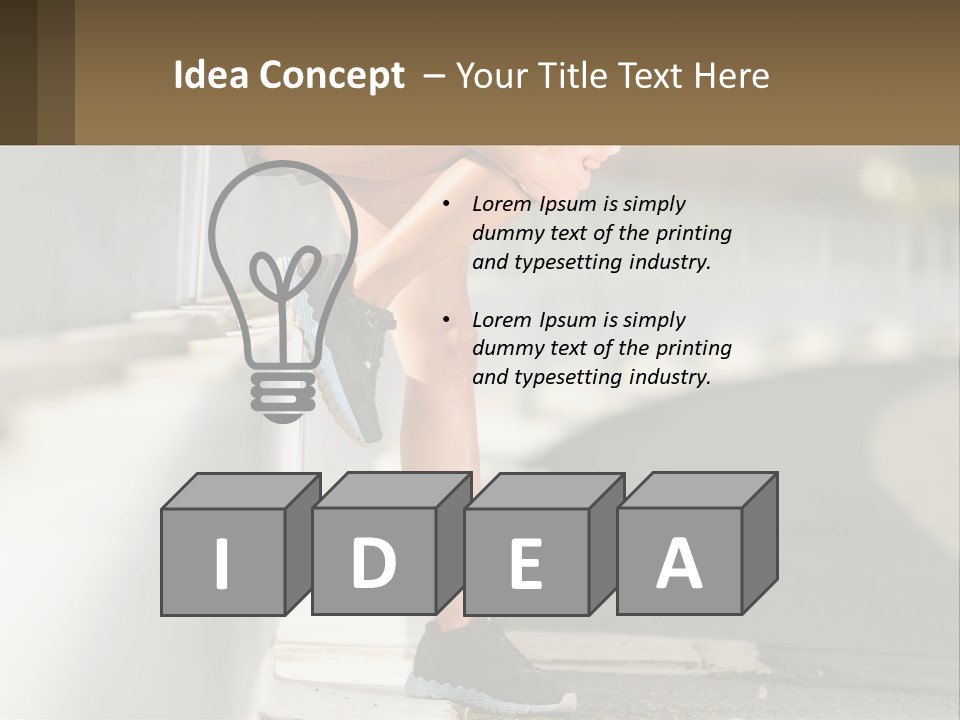 A Person Sitting On A Wall With Their Legs Crossed PowerPoint Template