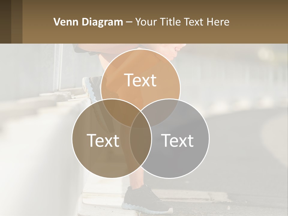 A Person Sitting On A Wall With Their Legs Crossed PowerPoint Template