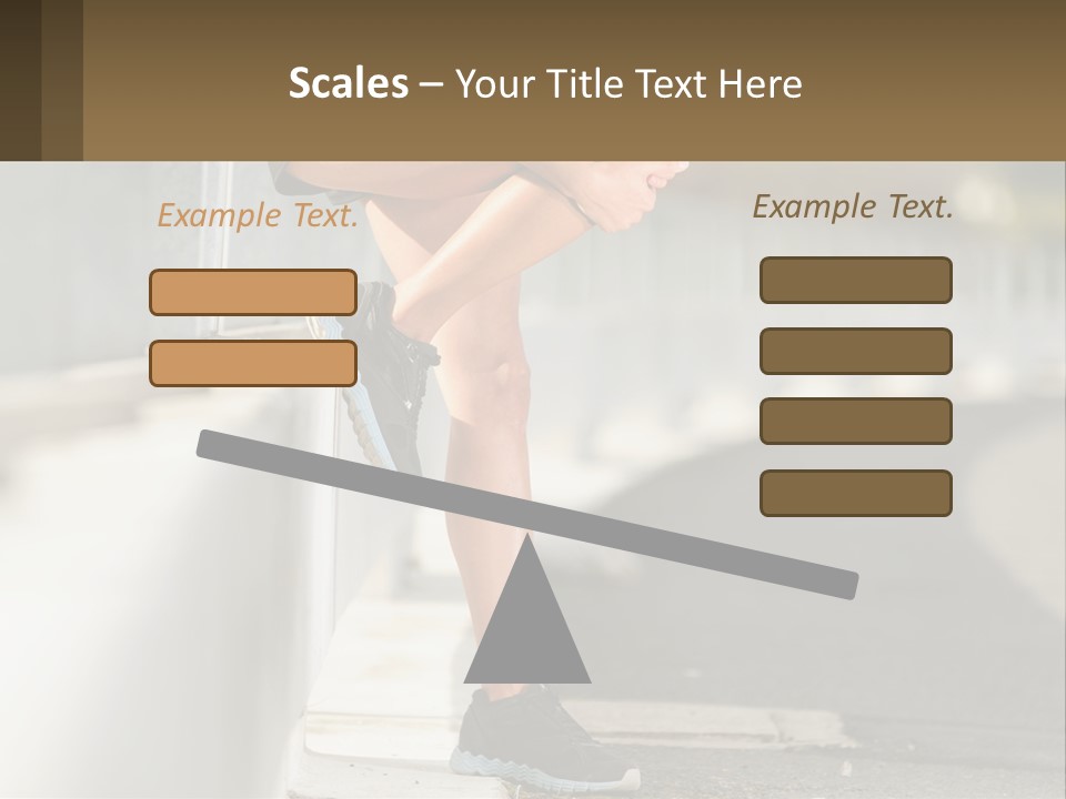 A Person Sitting On A Wall With Their Legs Crossed PowerPoint Template