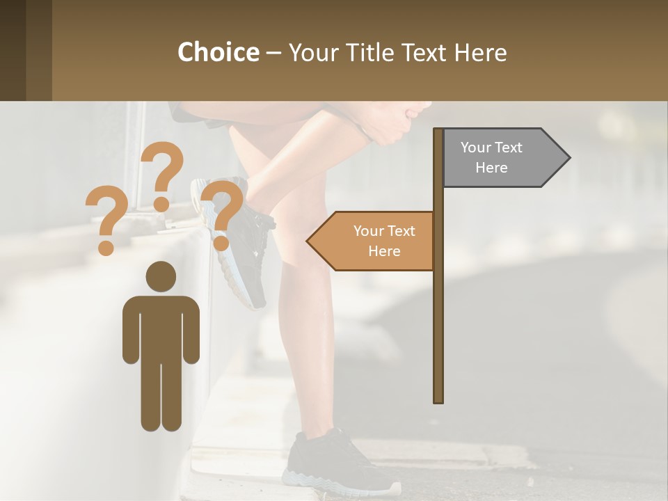 A Person Sitting On A Wall With Their Legs Crossed PowerPoint Template